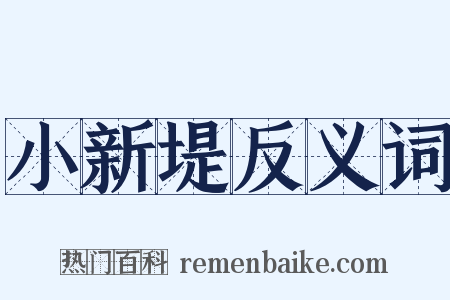 小新堤反义词是什么意思的图片